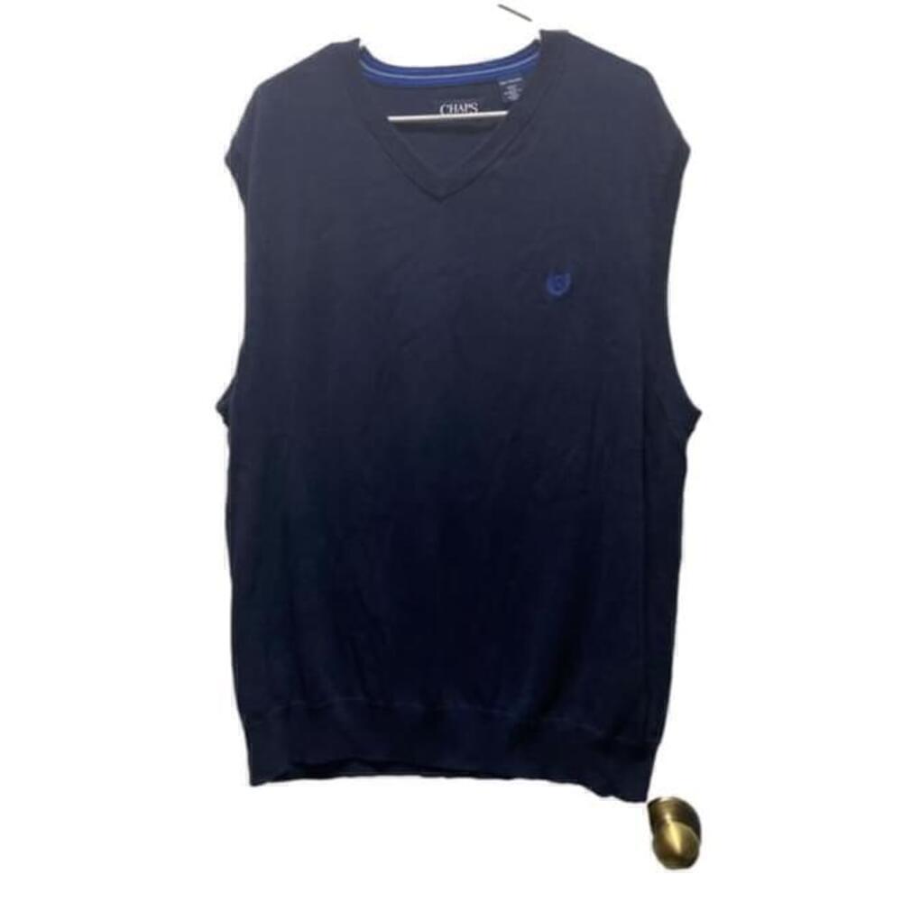 Men's Chaps Men’s Navy Blue Sweater Vest Size XXL Like new condition